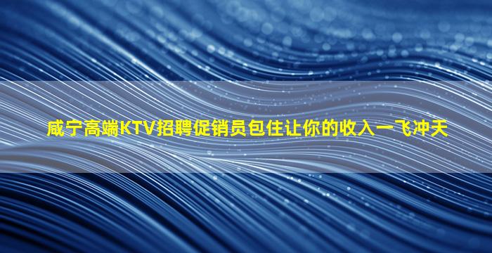 咸宁高端KTV招聘促销员包住让你的收入一飞冲天